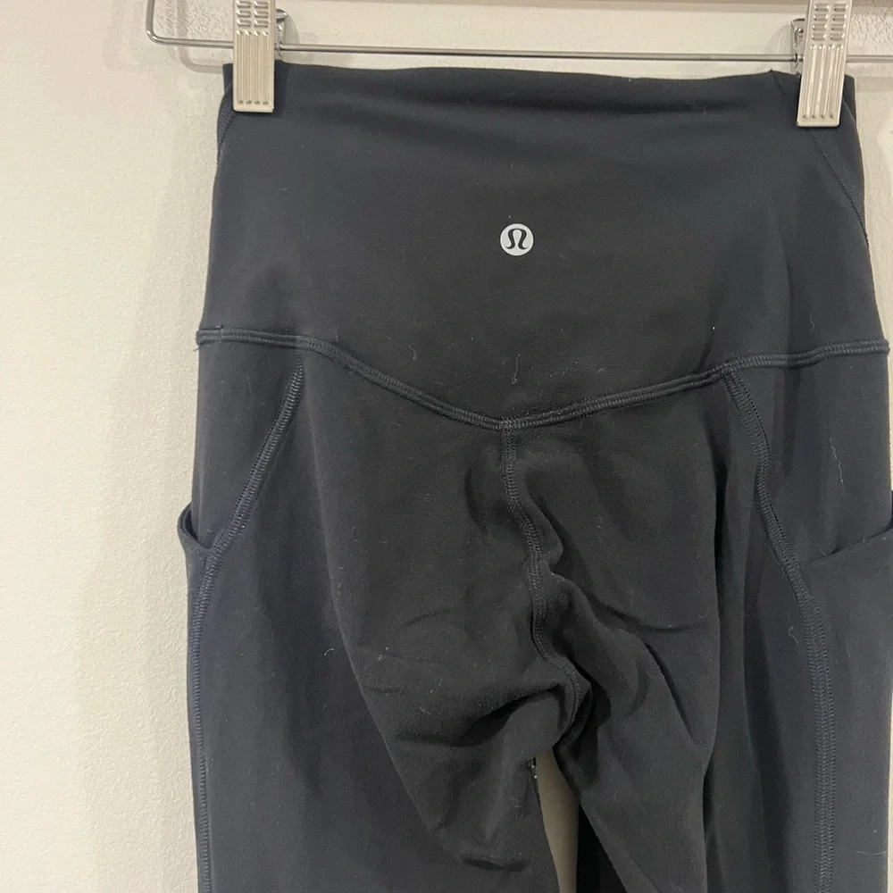 Lululemon Align High Rise Pant with Pockets 25” Black Size 2 Yoga Leggings